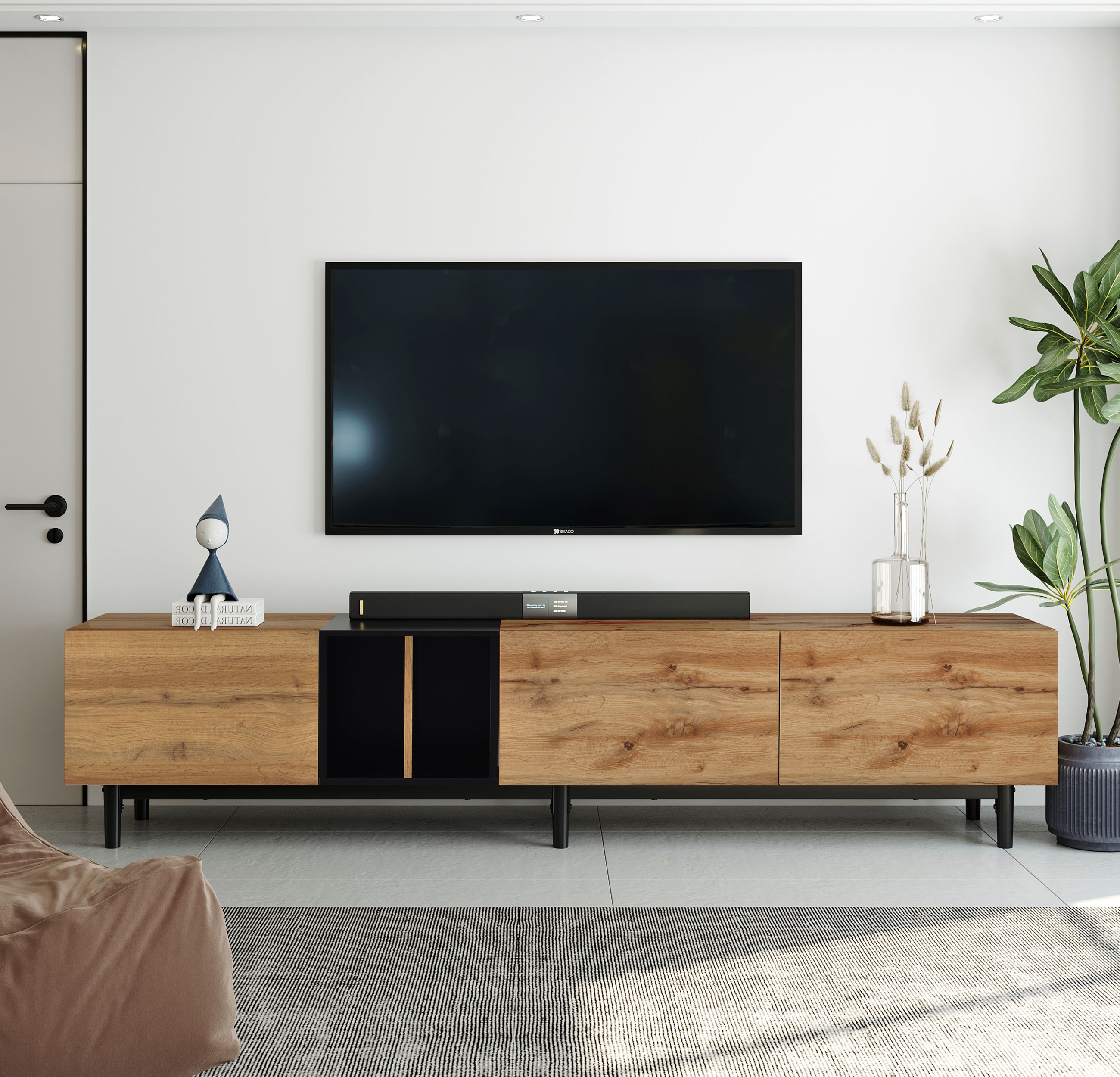 2594 Streamdale Modern 80" TV Stand with Large Storage