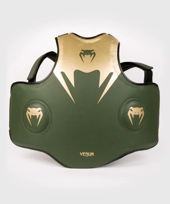 Venum Pro Boxing Body Protector   Khaki/Gold