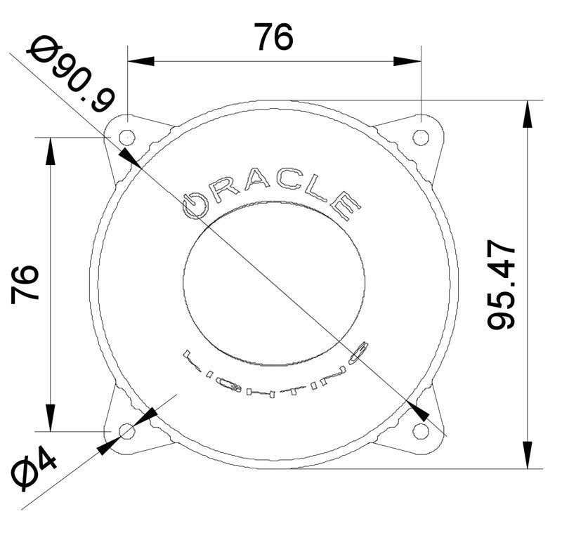 ORACLE LIGHTING Oracle 95mm 15W High Beam LED Emitter   6000K SEE WARRANTY