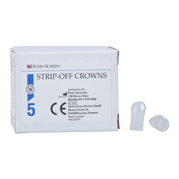 HENRY SCHEIN Strip Off Crown Form Size 235 Rep Crns Upper Left Cuspid Anterior 5/Box