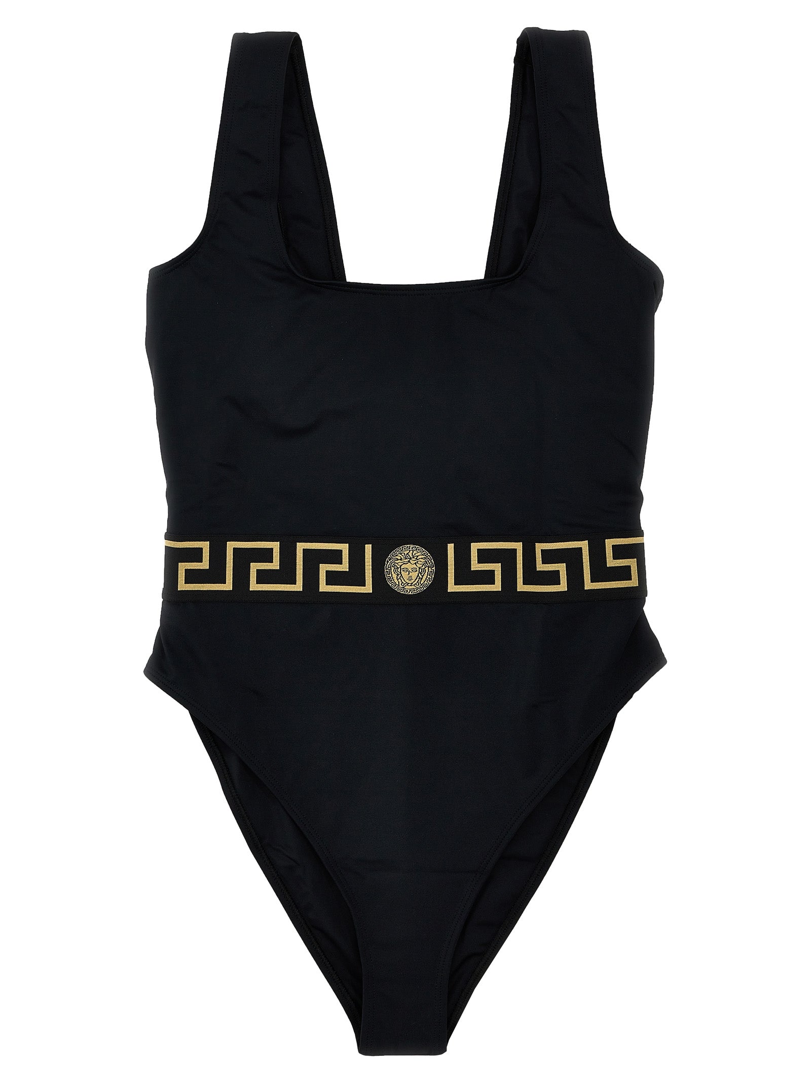 Versace 'Greca' One Piece Swimsuit