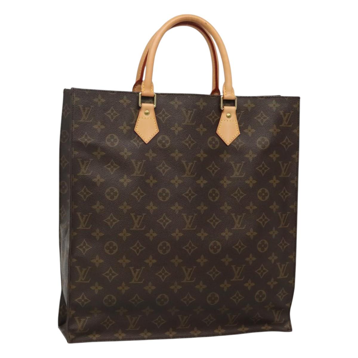 LOUIS VUITTON Monogram Sac Plat Hand Bag M51140 LV Auth 115732