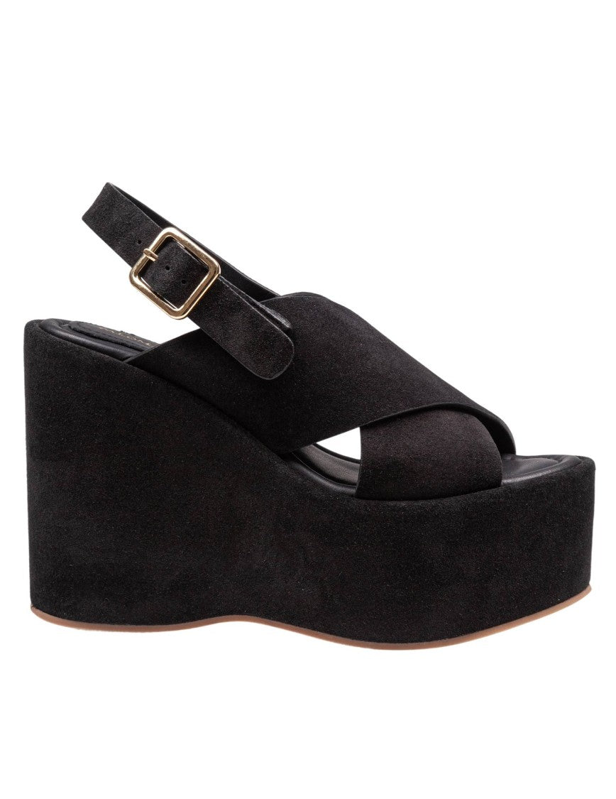 2934 Sophie Sandal In Suede Color Black