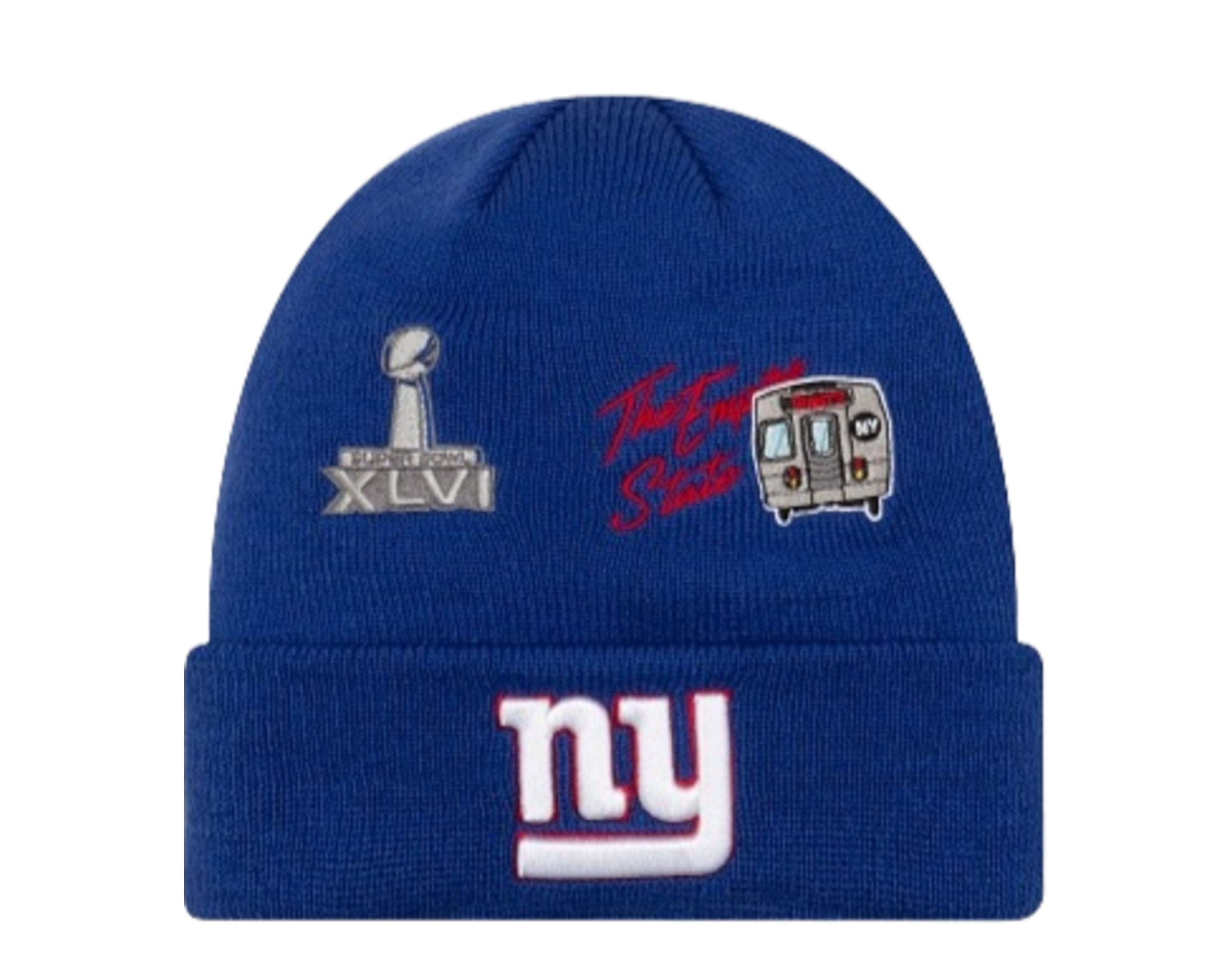 2735 New Era NFL New York Giants City Transit Knit Cuff Beanie Blue 60224737