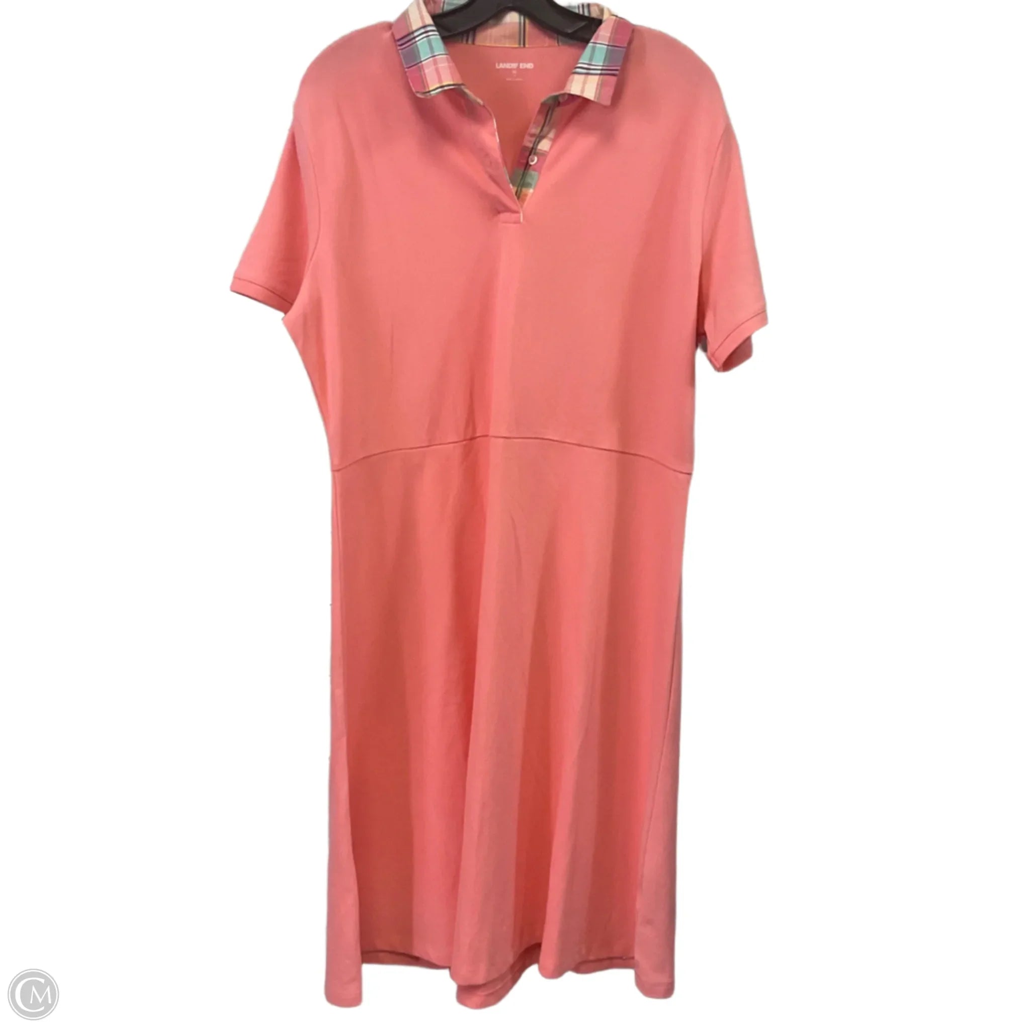 CLOTHES MENTOR OVERLAND PARK  KANSAS Dress Casual Midi By Lands End In Pink  Size: Xl