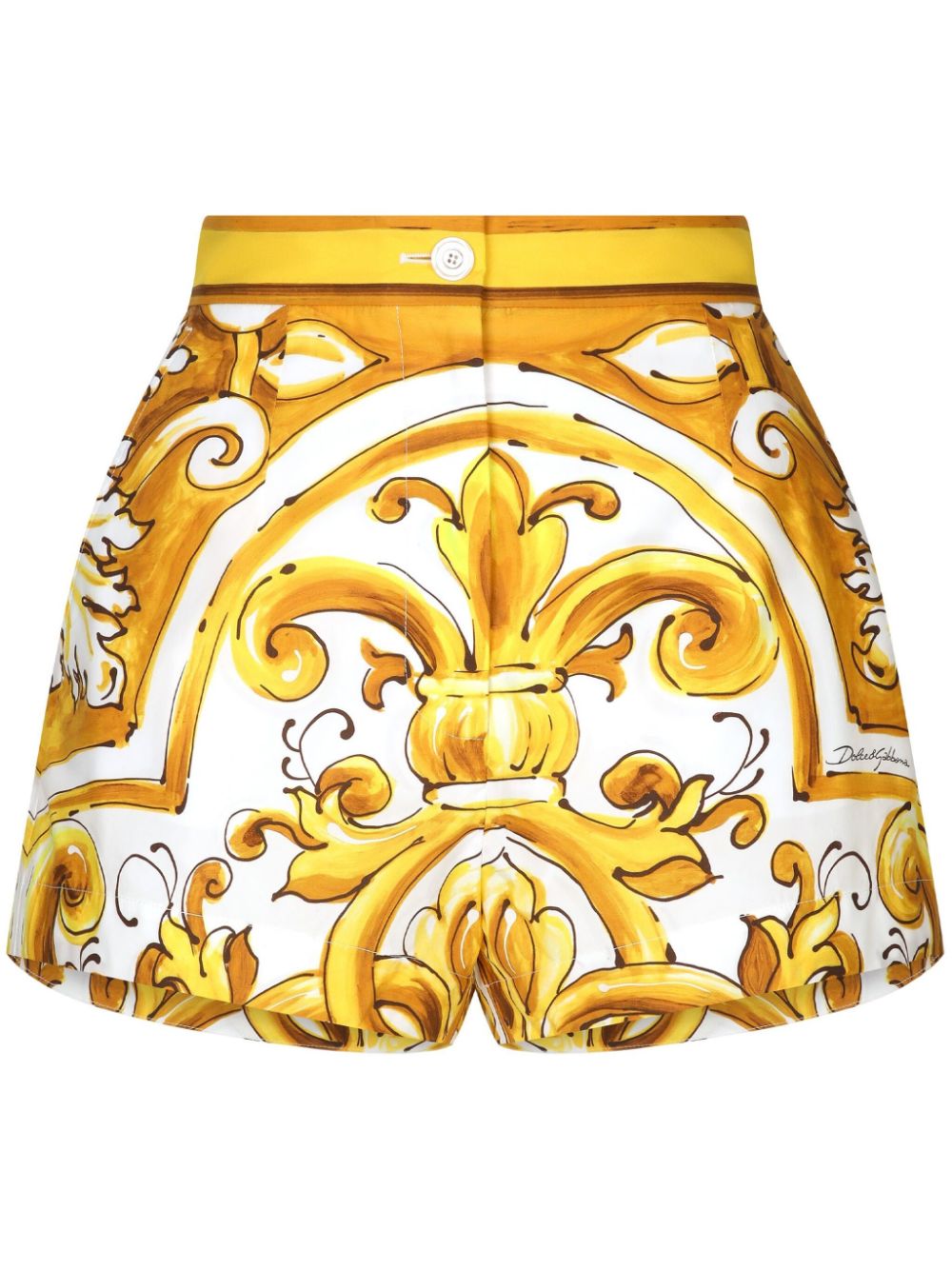 Dolce & Gabbana Maiolica Print Coton Shorts