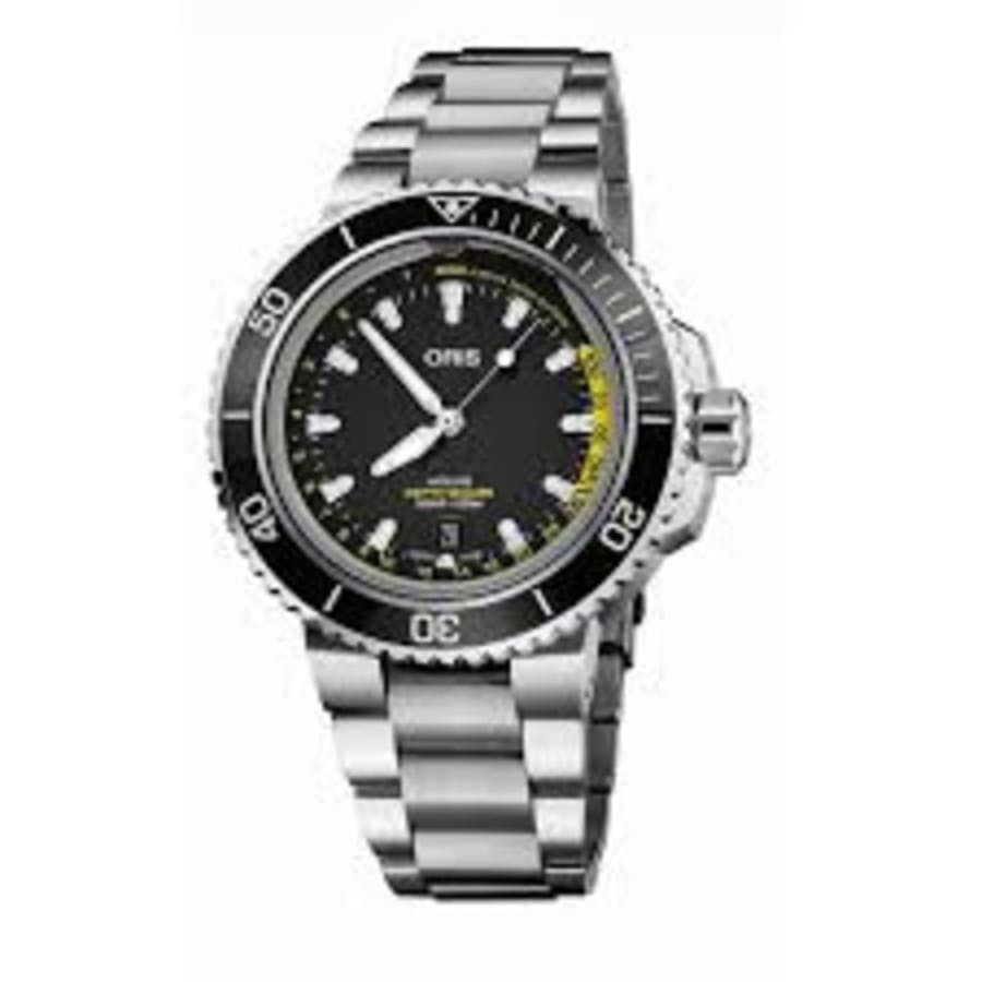 2818 Oris Aquis Depth Gauge Black Dial Steel Men's Watch 01 733 7755 4154 Set MB