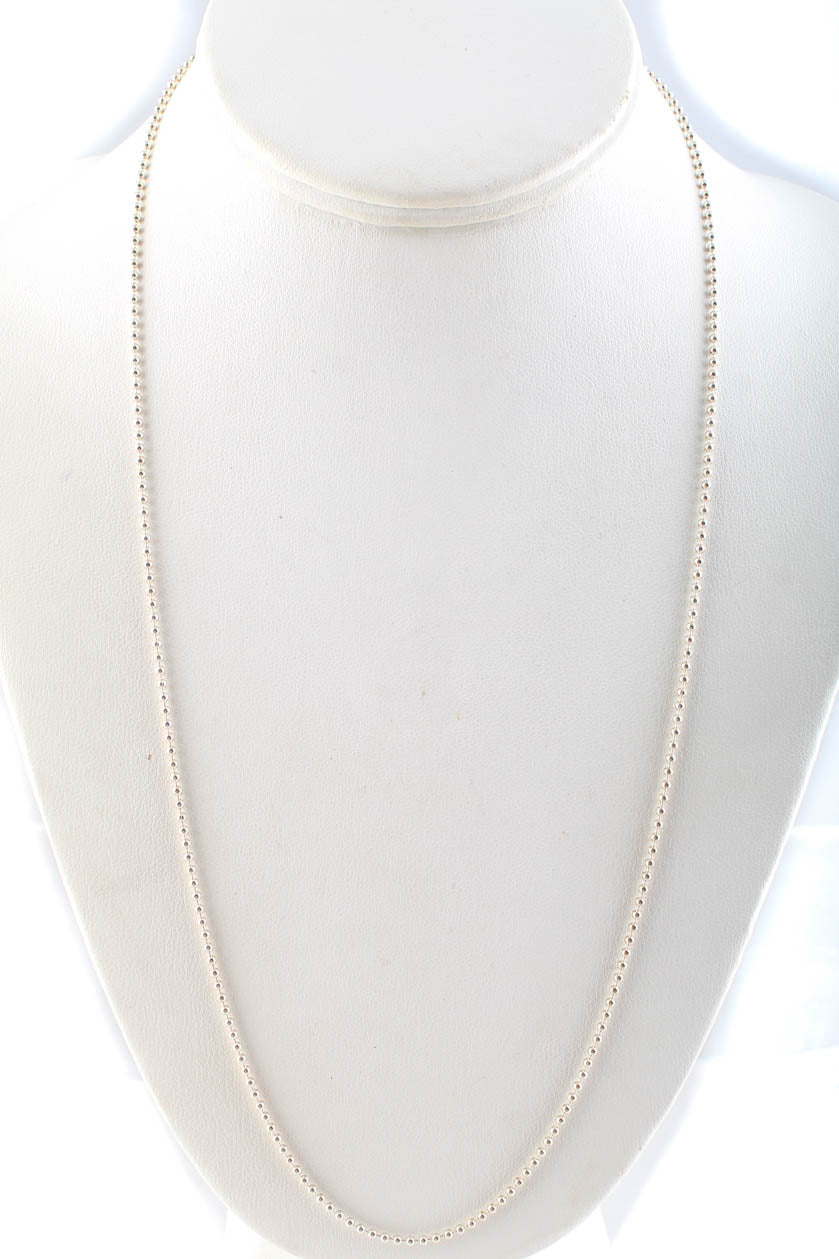 2738 Jasper Sterling Silver 24" Ball Chain Necklace