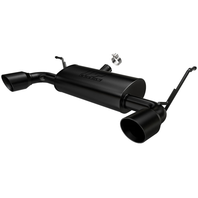 MagnaFlow 07 17 Jeep Wrangler JK 3.8/3.6L Dual Split Rear Exit Black Axle Back Exhaust