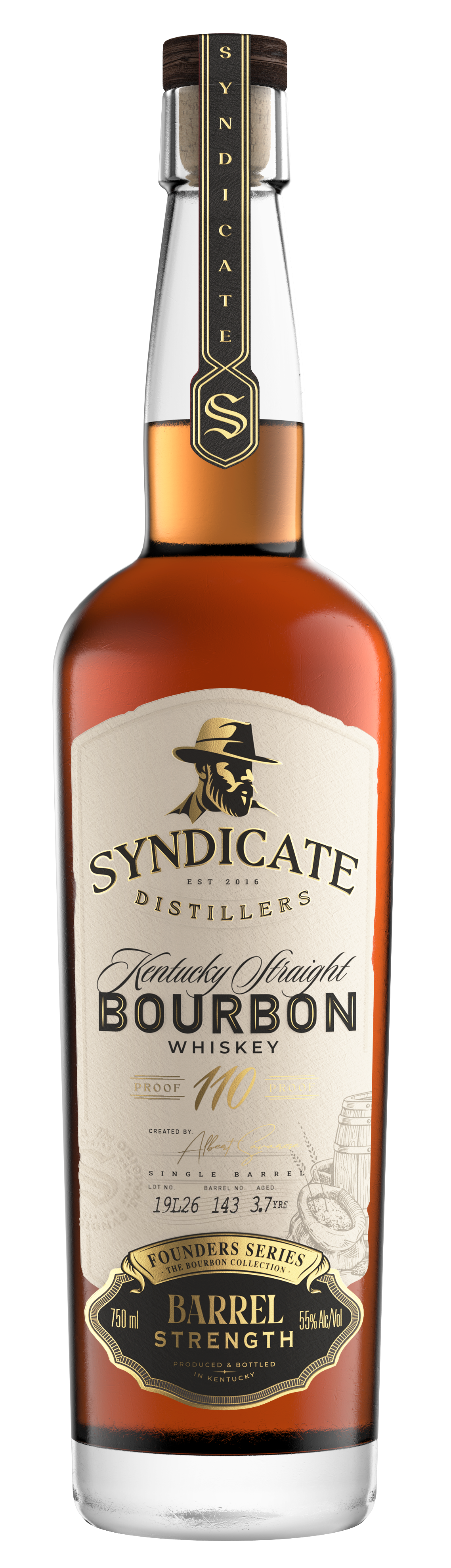 SYNDICATE DISTILLERS Syndicate Barrel Strength Kentucky Straight Bourbon