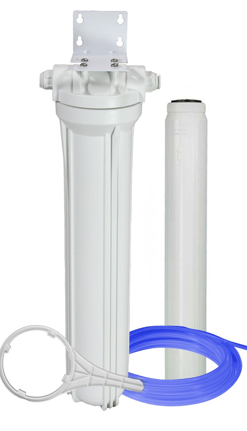 US WATER SYSTEMS INC US Water Single 2.5 x 20 Inch Remineralization Filter Kit with Mounting Bracket   3/8"