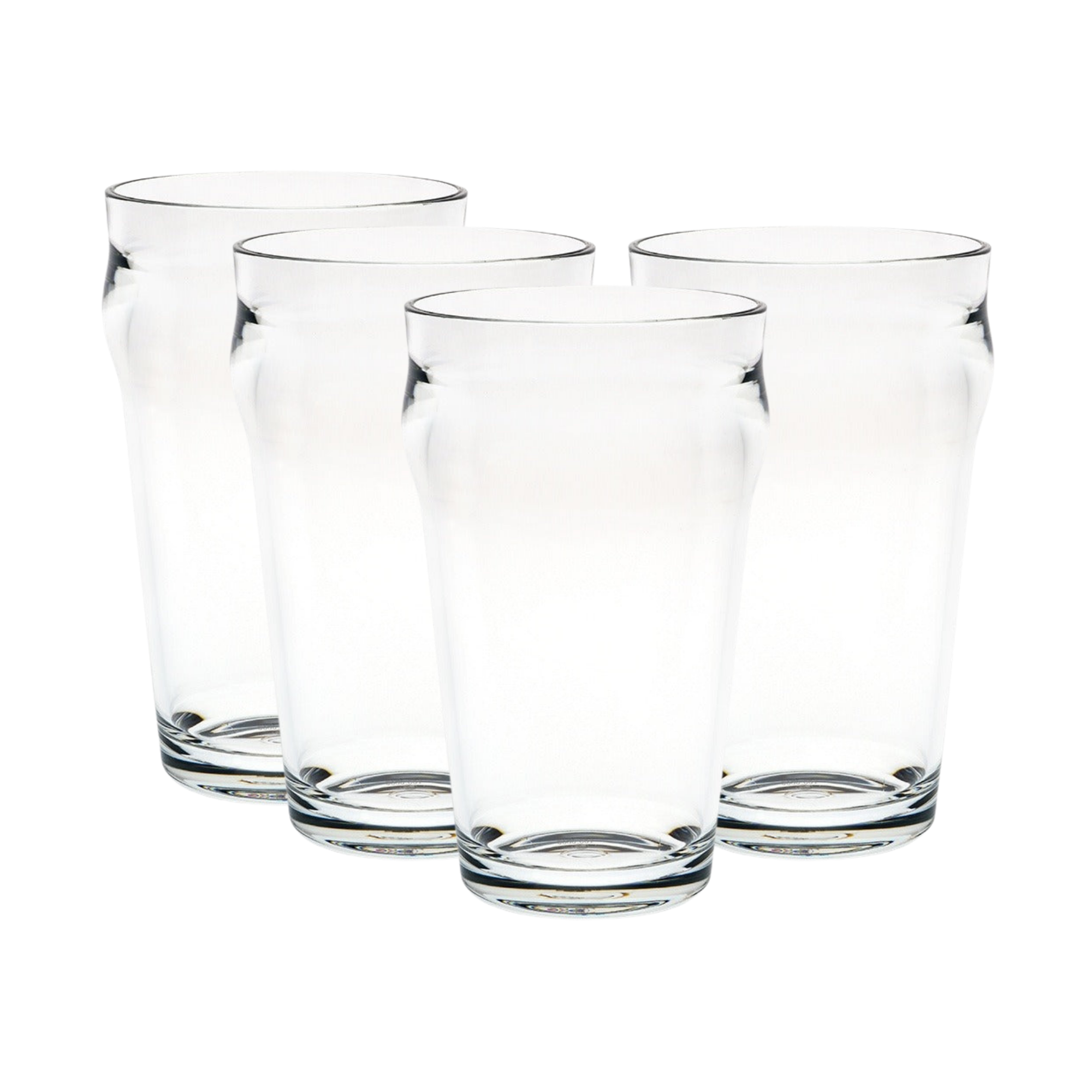 D Still Unbreakable Nonic Beer Glass 570ml   Set of 4