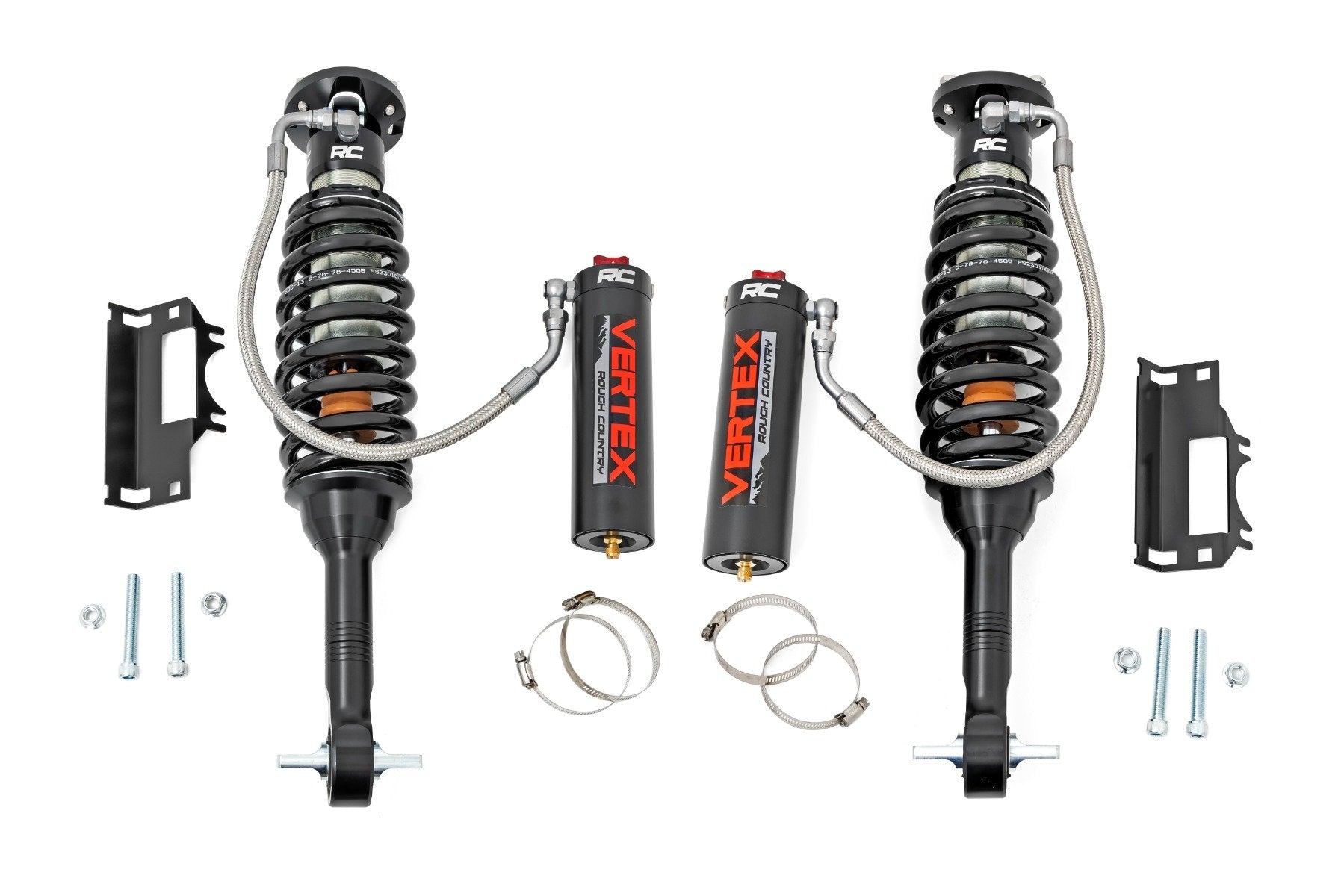 ROUGH COUNTRY Vertex 2.5 Front Adjustable Coilovers – 3.5”, 21 24 Bronco