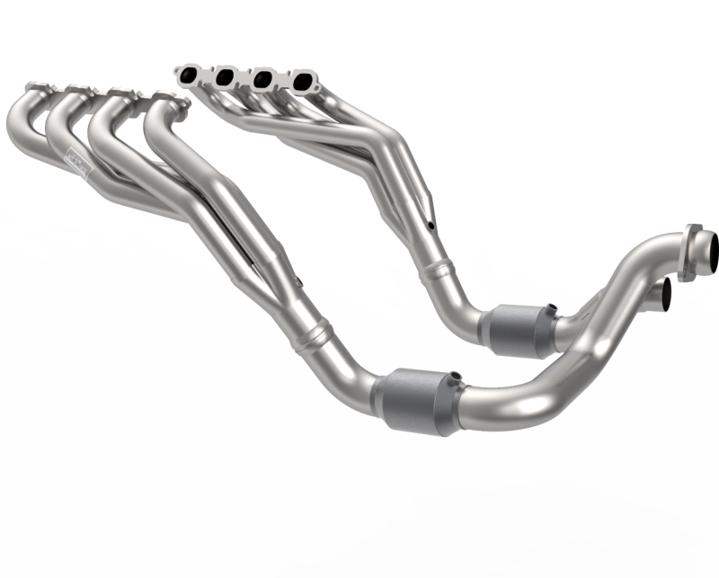 KOOKS HEADERS Kooks 20 22 Ford F250 7.3L V8 / Ford F350 7.3L V8 1 7/8in x 3in SS Headers w/ H.O. Green Catted Conn