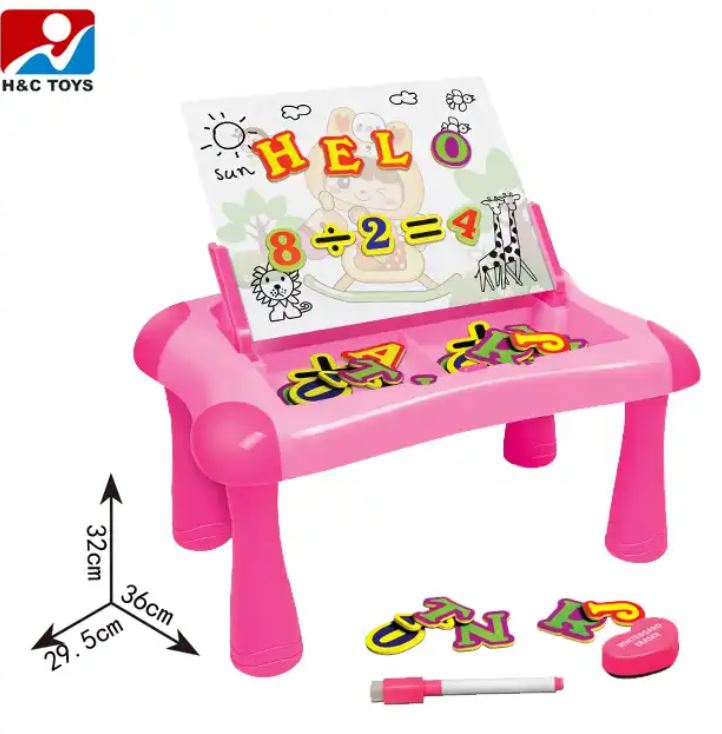 WEI JIANG BO Kids Magnetic Sketchpad 2 in 1 Drawing and Writing Learning Table Toy