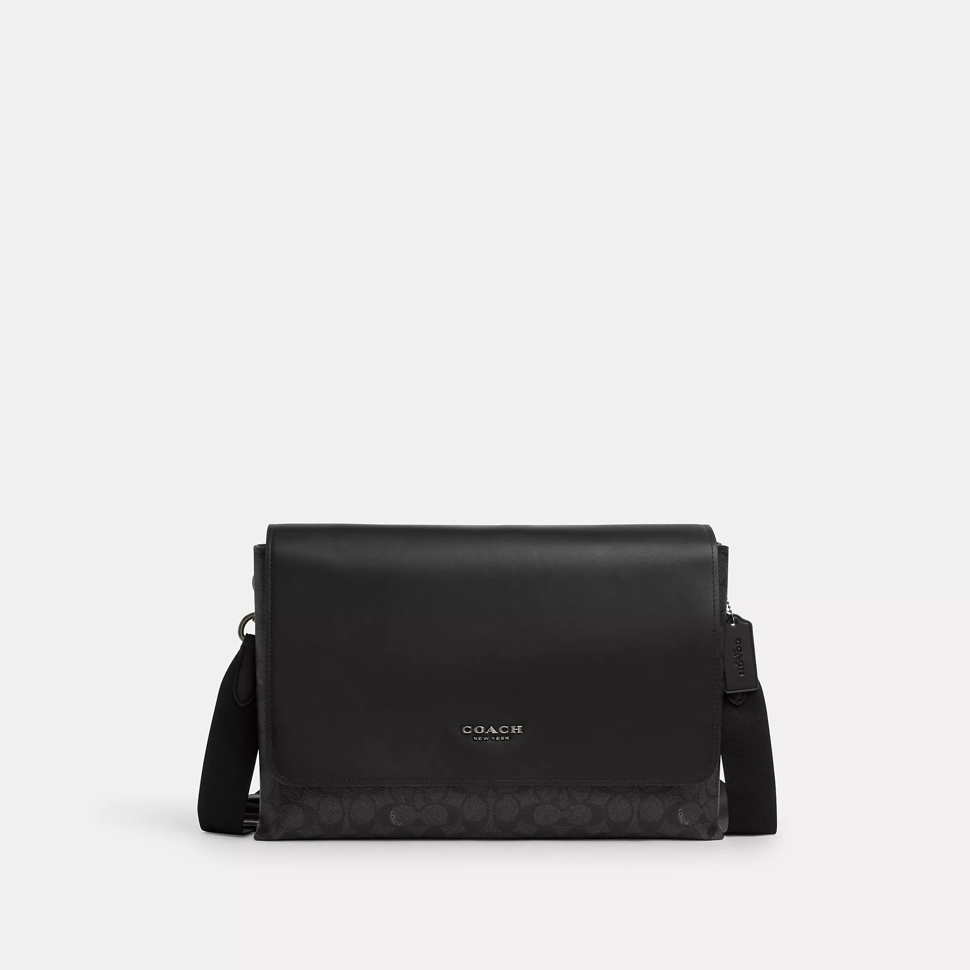 2037 Coach Outlet Caleb Messenger Bag In Signature Canvas