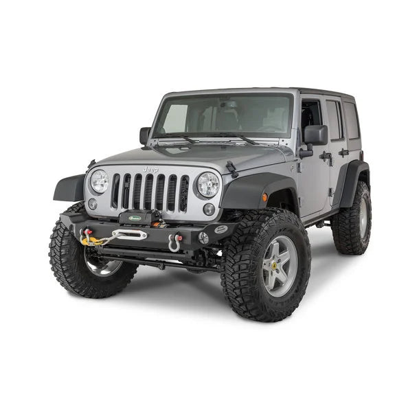 HyLine OffRoad 400100130 Front Mid Width Recessed Winch Bumper for 07 18 Jeep Wrangler JK
