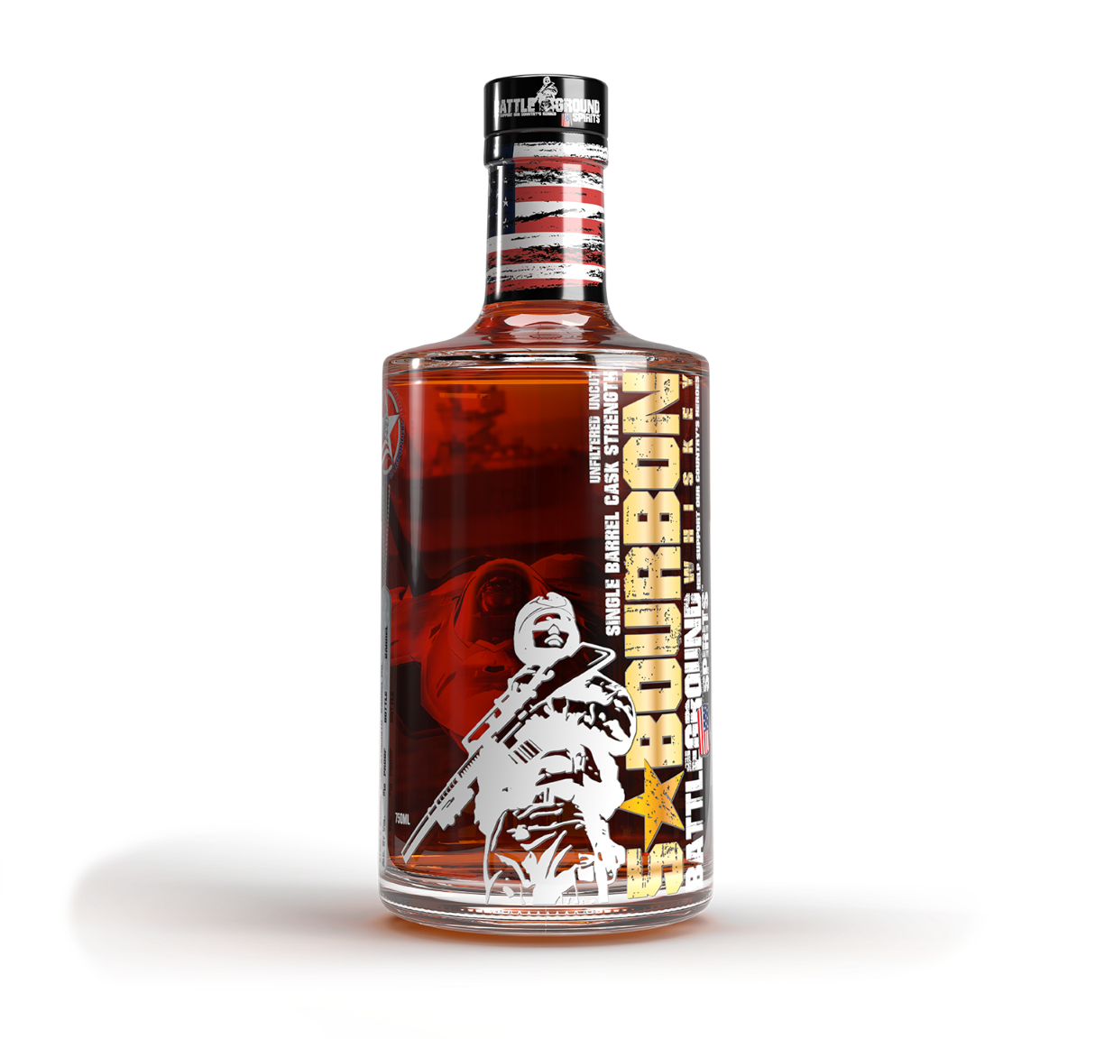 BATTLEGROUND SPIRITS 5 Star Bourbon Single Barrel Cask Strength Uncut Unfiltered