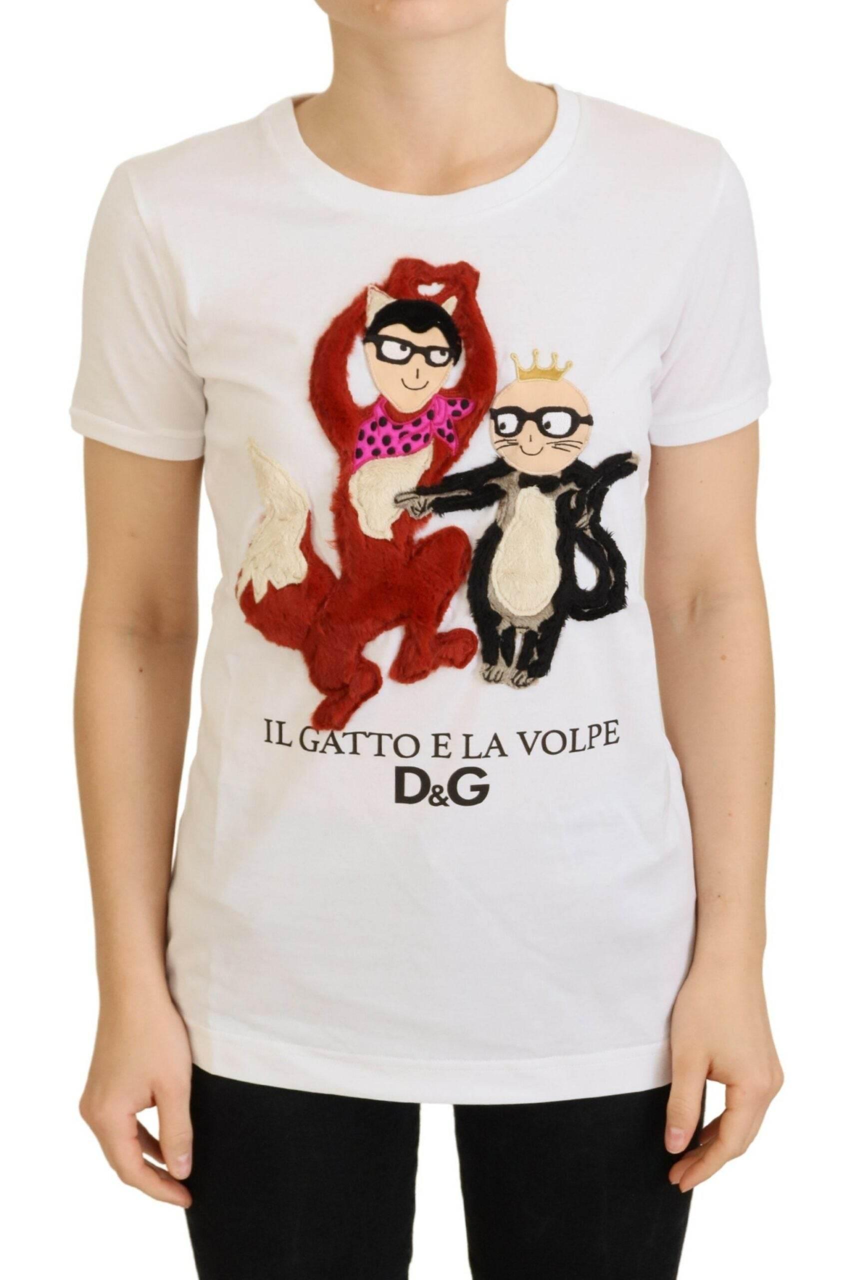 DOLCE & GABBANA Dolce & Gabbana Iconic Prints Designer bomuldst shirt