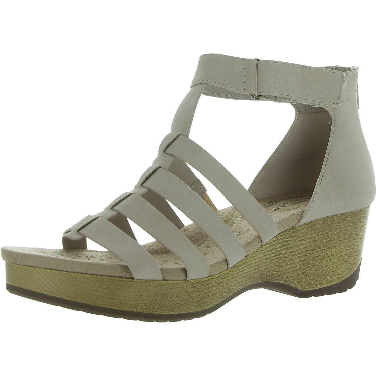2485 Runa Womens Cushioned Footbed Faux Leather Gladiator Sandals