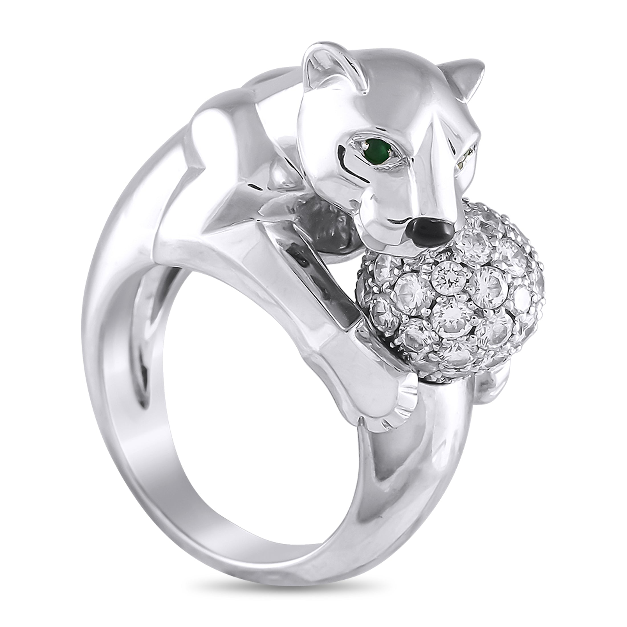 2269 Cartier Panthere 18K White Gold Diamond Ring CA35 050625