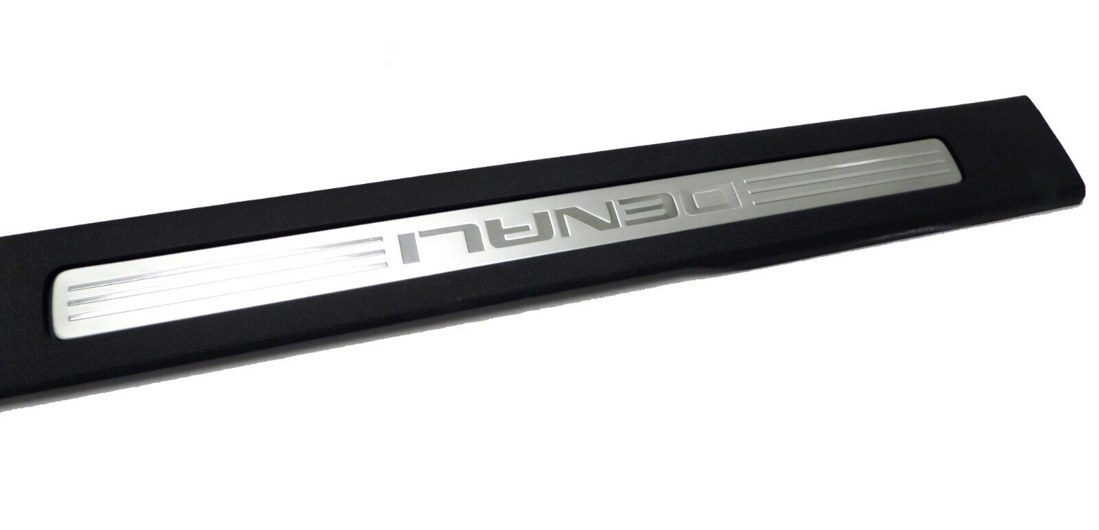 Front Door Sill Plate Driver Side Black GMC Denali Script GMC Sierra 1500 Yukon