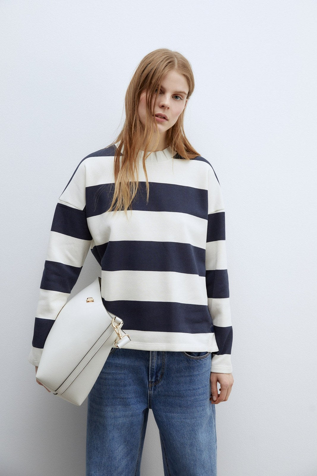 SFERA Details ribbed sweatshirt   Blue
