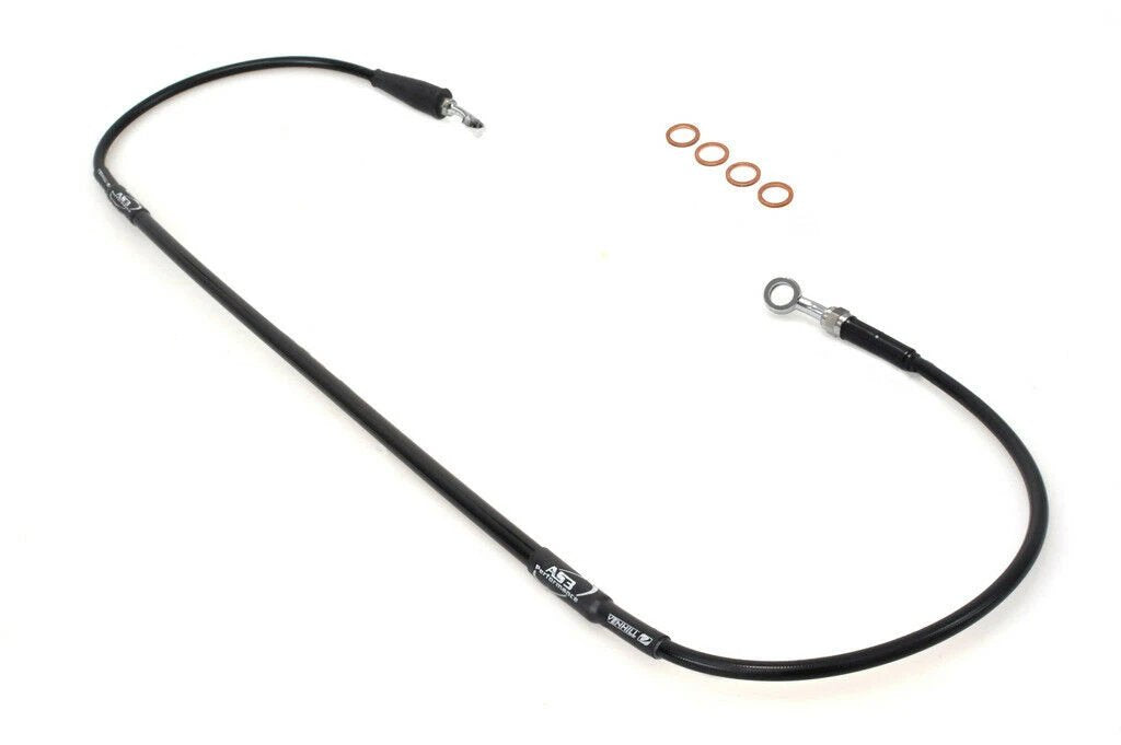 AS3 PERFORMANCE KAWASAKI KX 450 2024 2025 AS3 VENHILL BRAIDED FRONT BRAKE LINE HOSE BLACK