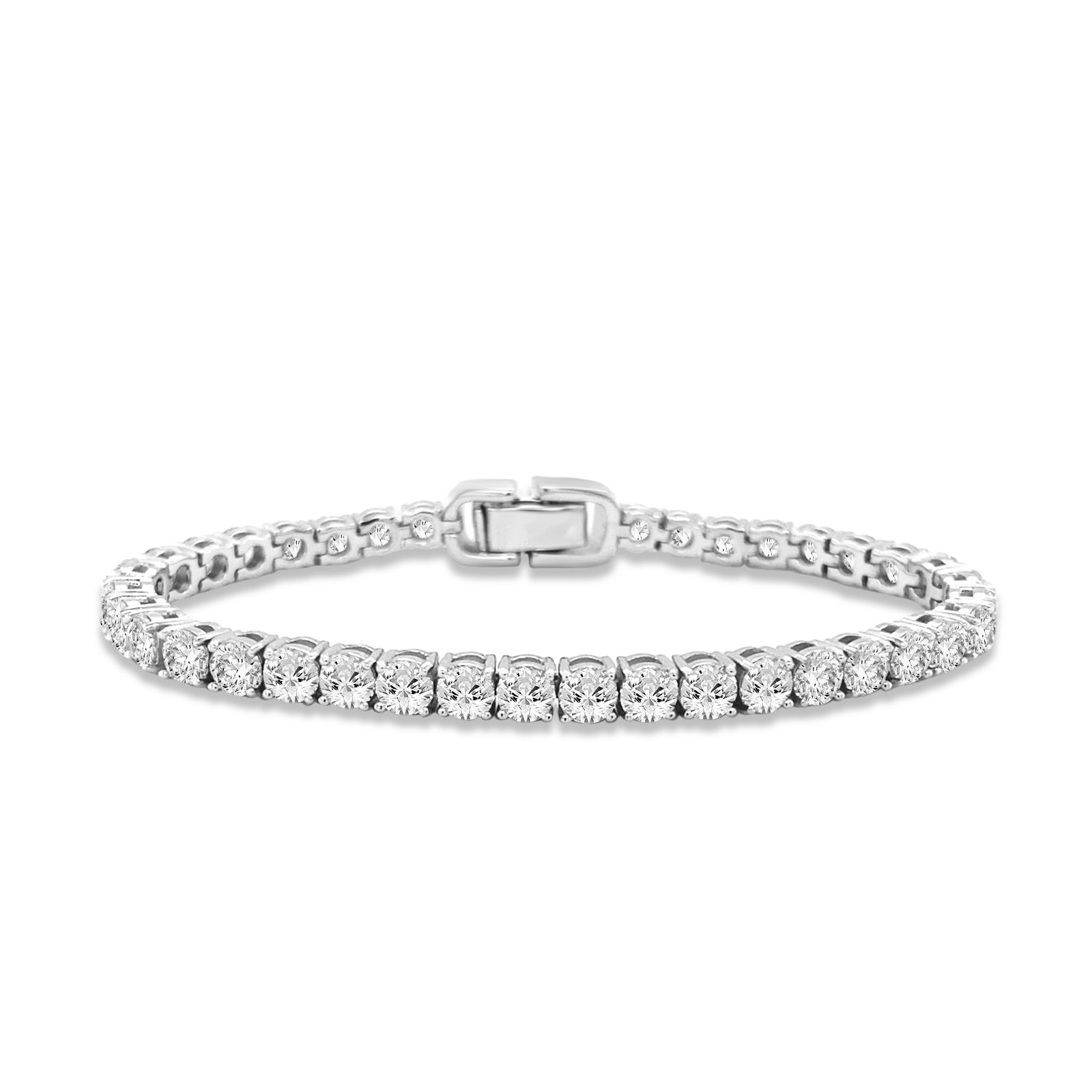 ANNA ZUCKERMAN Luxe G Color 10 Carat Tennis Bracelet Four Prong