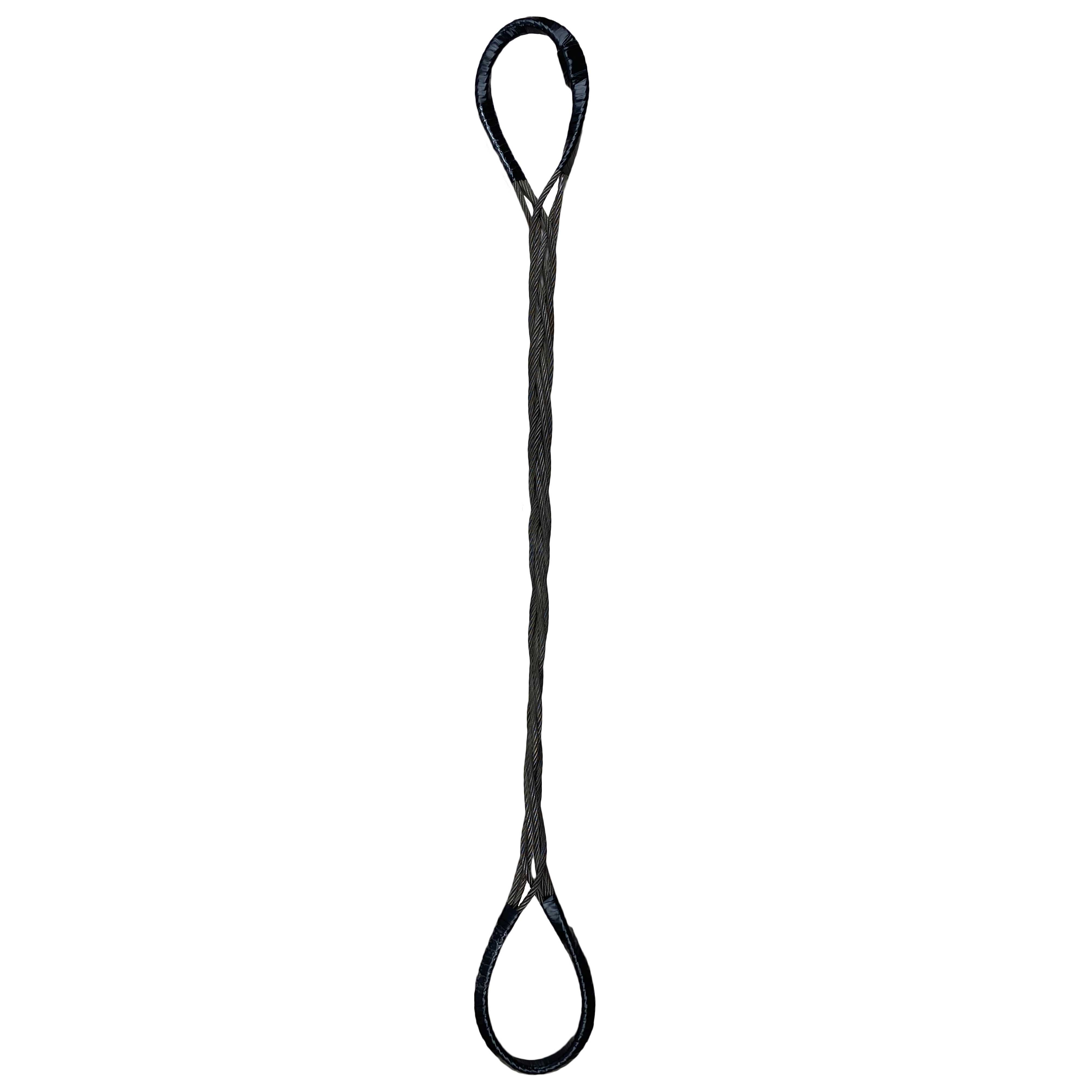 US CARGO CONTROL 3/4" x 14' Six Part Braided Wire Rope Sling