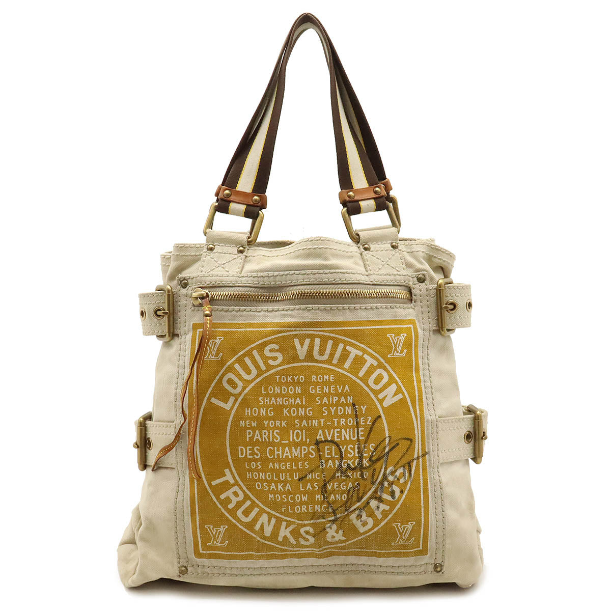 2604 Louis Vuitton Cruise Line Globe Shopper MM Tote Bag
