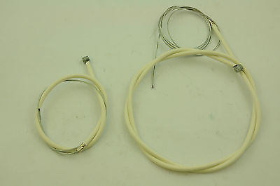 PAIR RALEIGH STARZ 24”WHEEL BIKE WHITE BRAKE CABLES MOST 24” WHEEL BIKES WACB83
