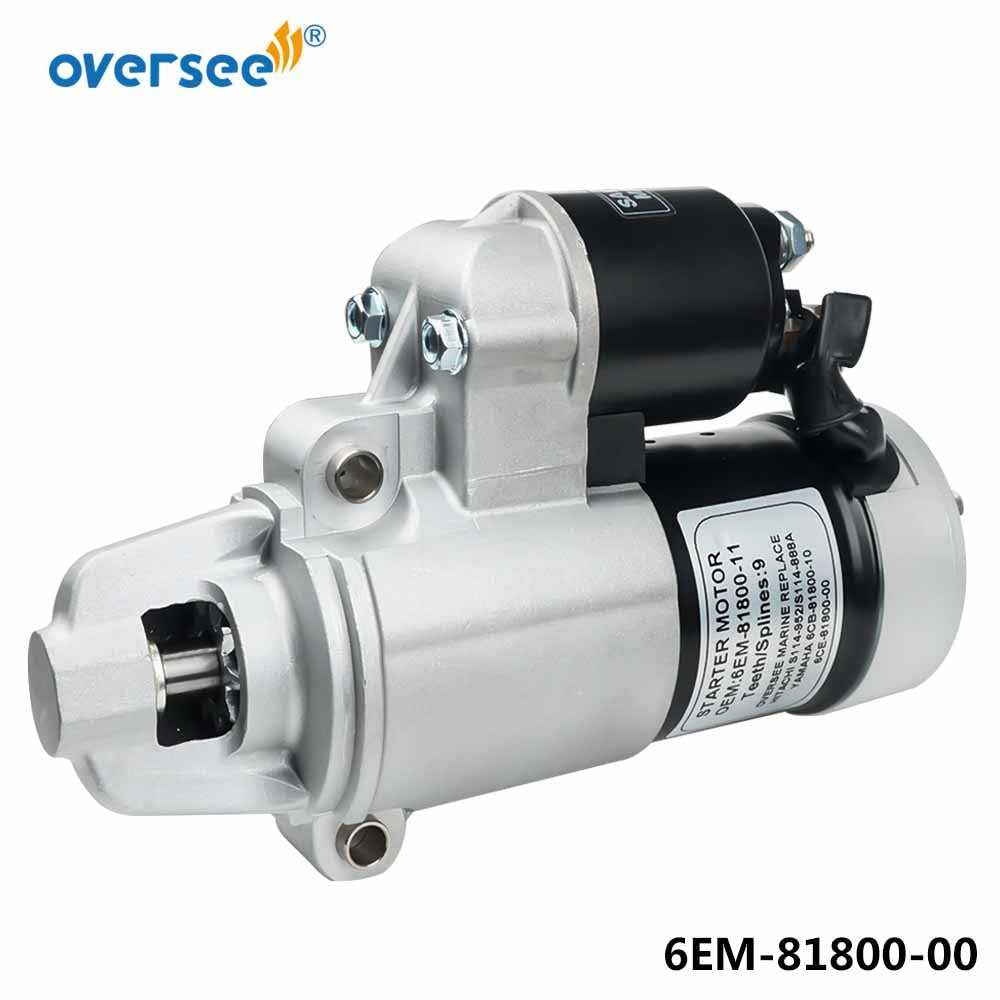OVERSEE MARINE STORE 6EM 81800 Starter Motor For Yamaha Outboard Motor 4T 75HP 90HP F115B 150HP 6EM 81800 00;6EM 81800 01