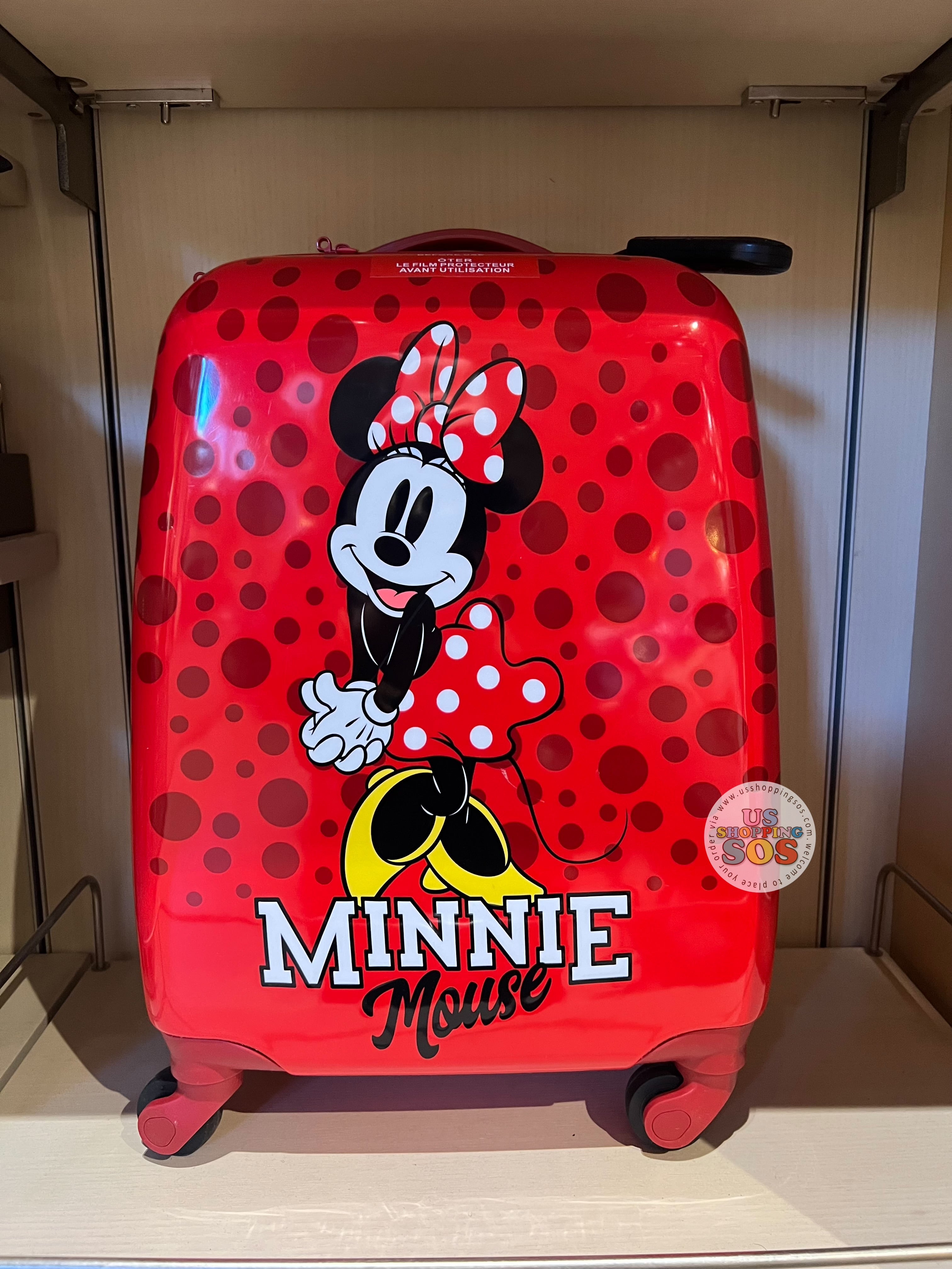 CA DISNEYLAND RESORT DLR WDW   Minnie Mouse Red Carry On Suitcase