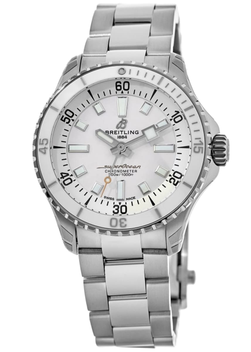 2818 Breitling Superocean Automatic 36 White Dial Steel Women's Watch A17377211A1A1