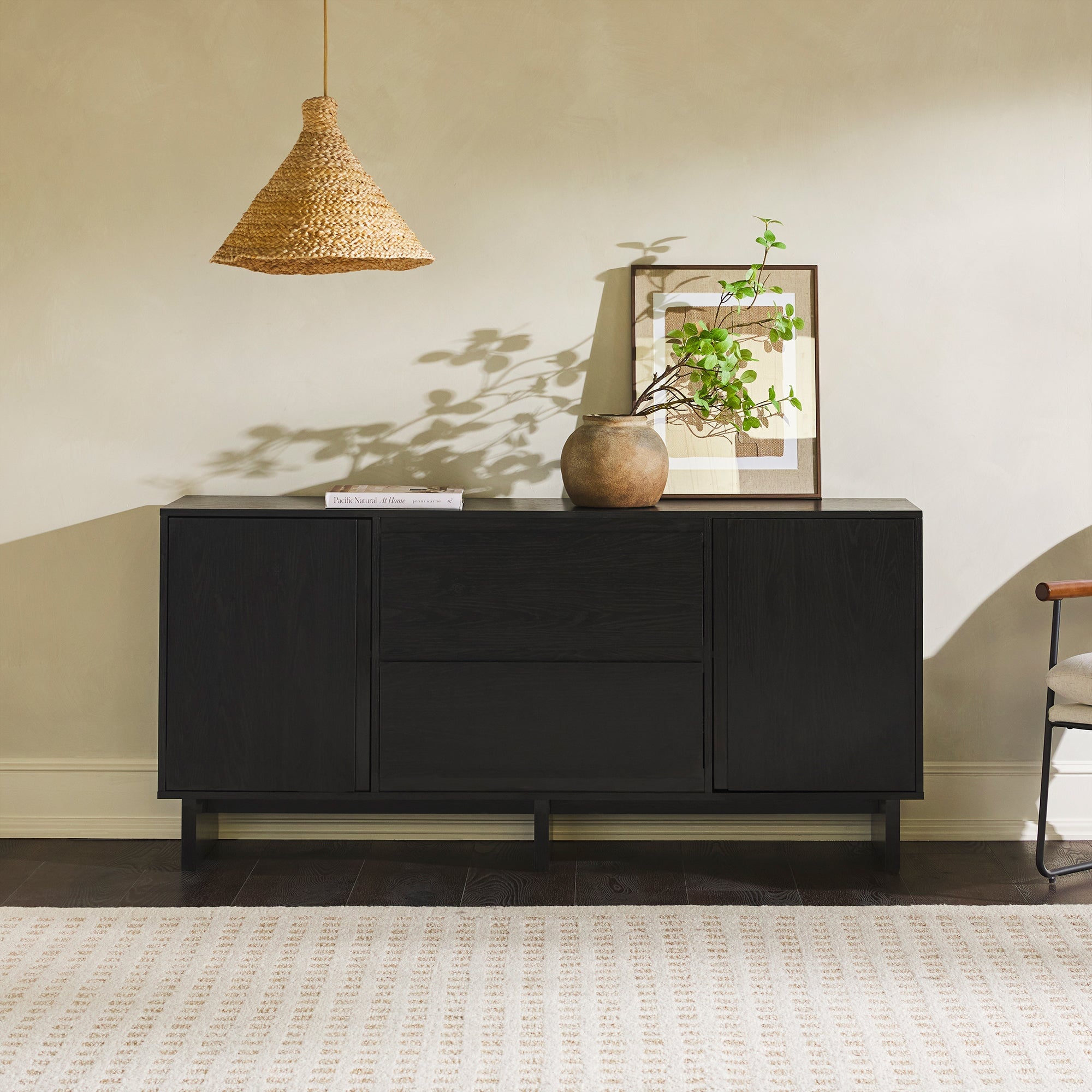 WALKER EDISON Maja 63" Minimalist Scandi Sideboard / TV Stand
