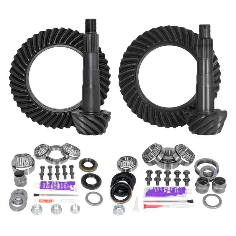 YUKON GEAR & AXLE Yukon Ring & Pinion Gear Kit Front & Rear for Toyota 8/8IFS Diff (w/Factory Locker) 4.30 Ratio