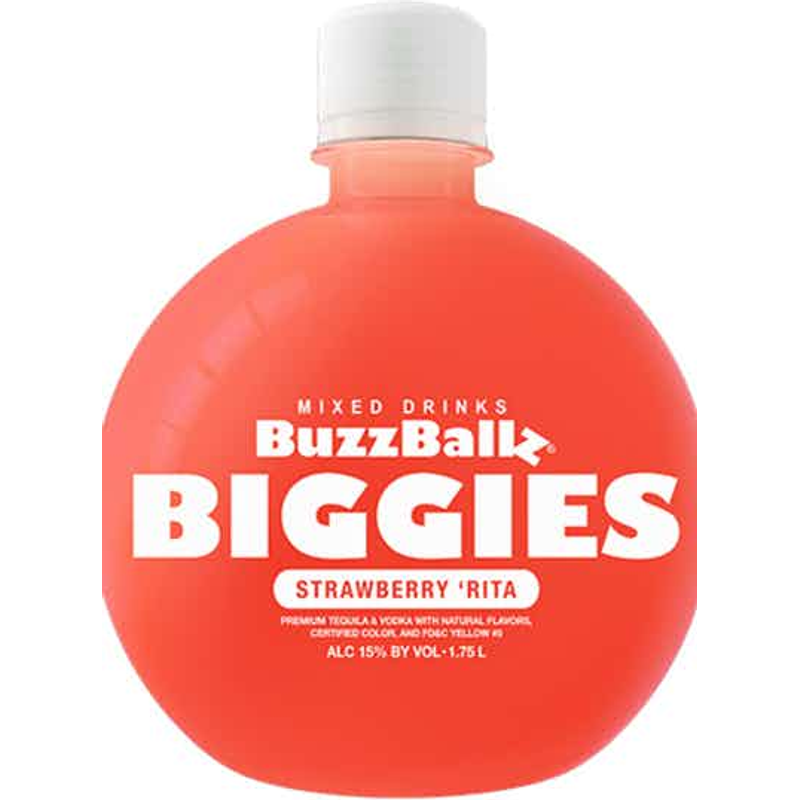 GREAT BOOZE BuzzBallz Cocktails Biggies Strawberry Rita (1.75L)