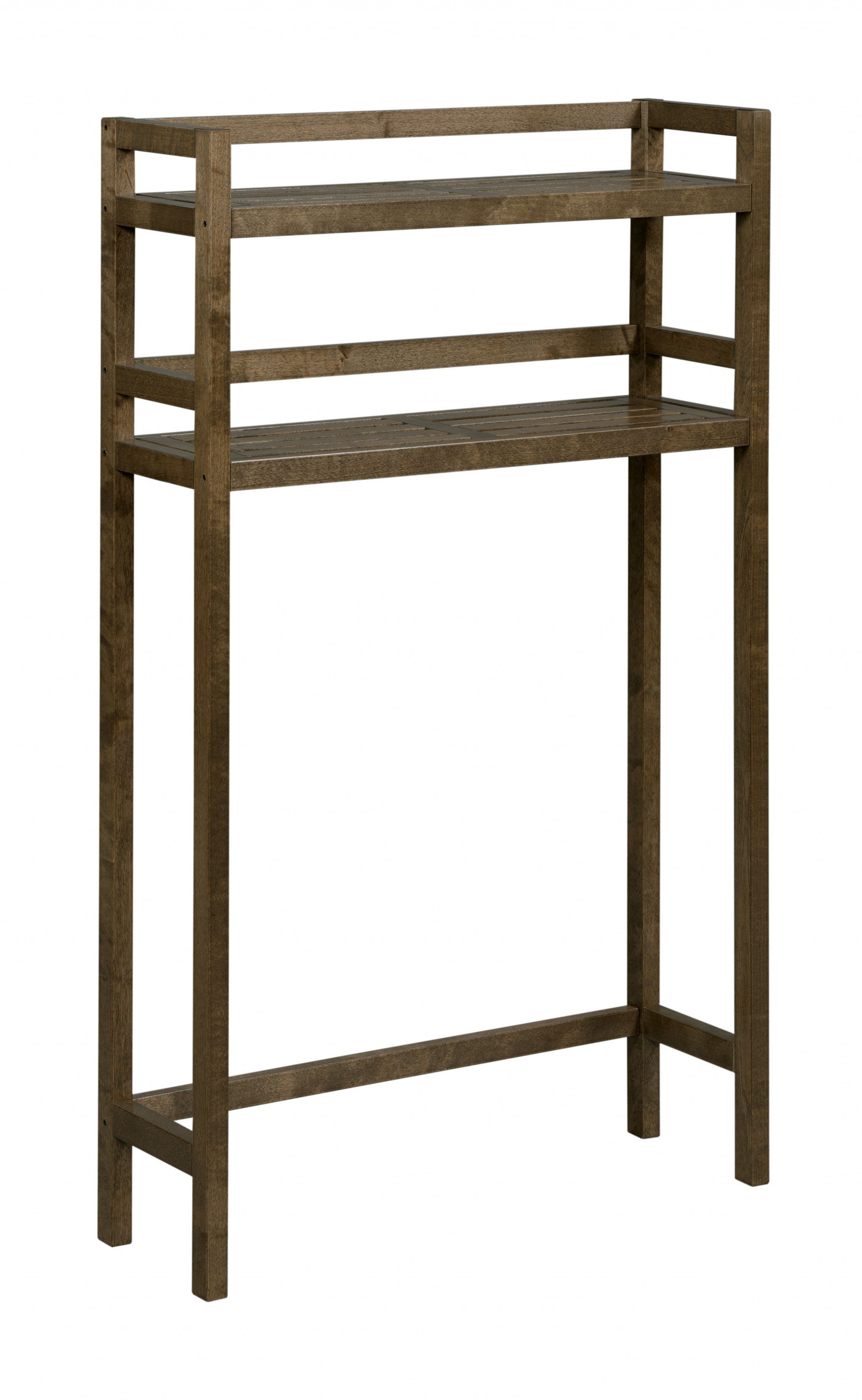 2736 48" Chestnut Finish 2 Tier Solid Wood Over Toilet Organizer
