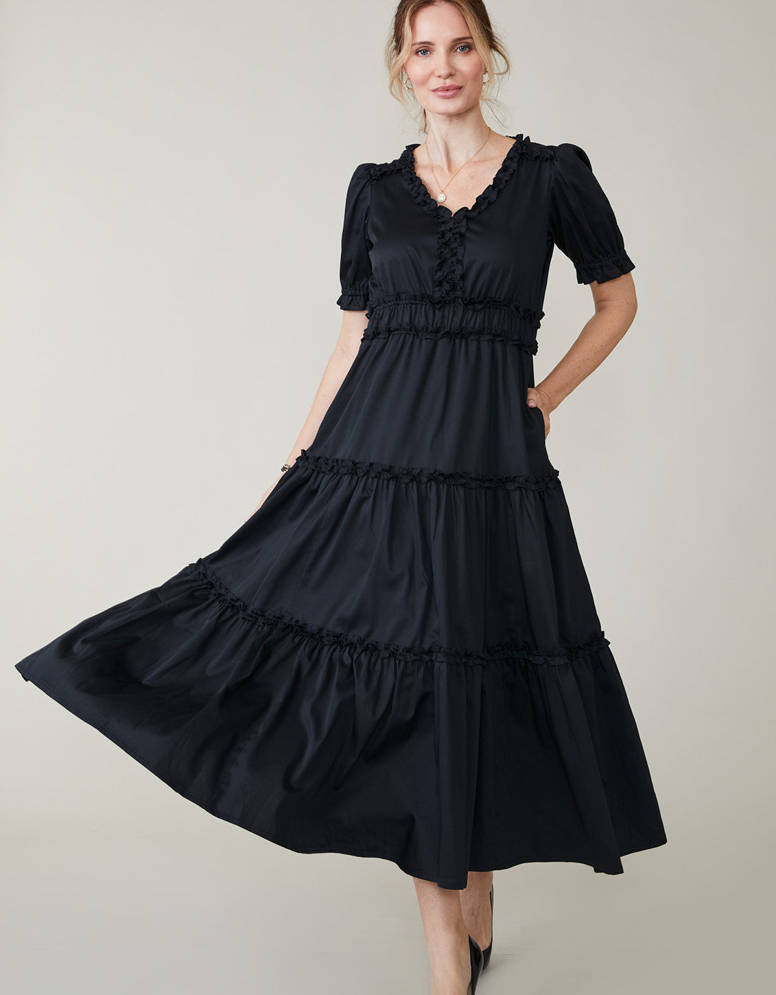 SPARTINA 449 Valerie Midi Dress Black