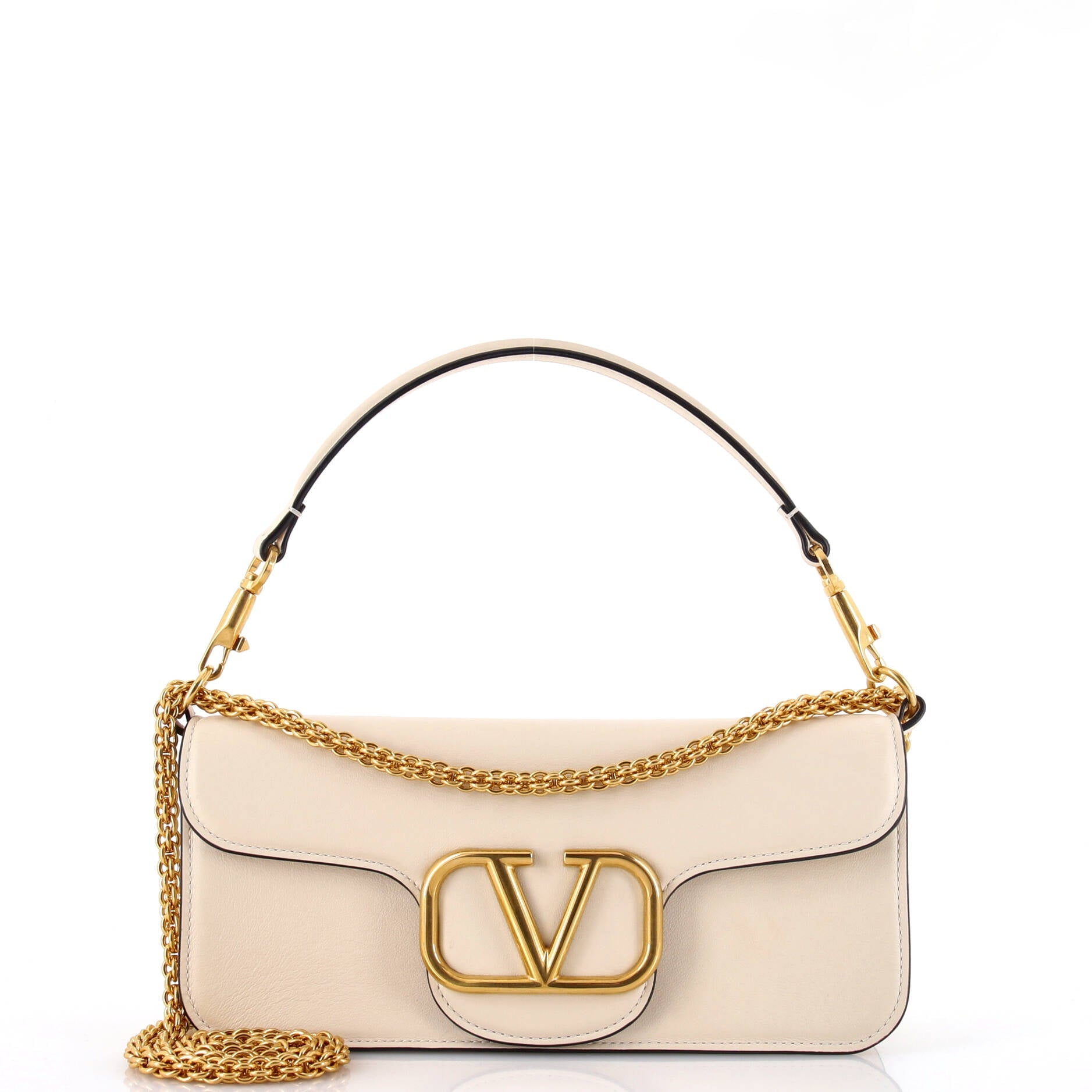 2860 VLogo Loco Flap Shoulder Bag Leather Medium