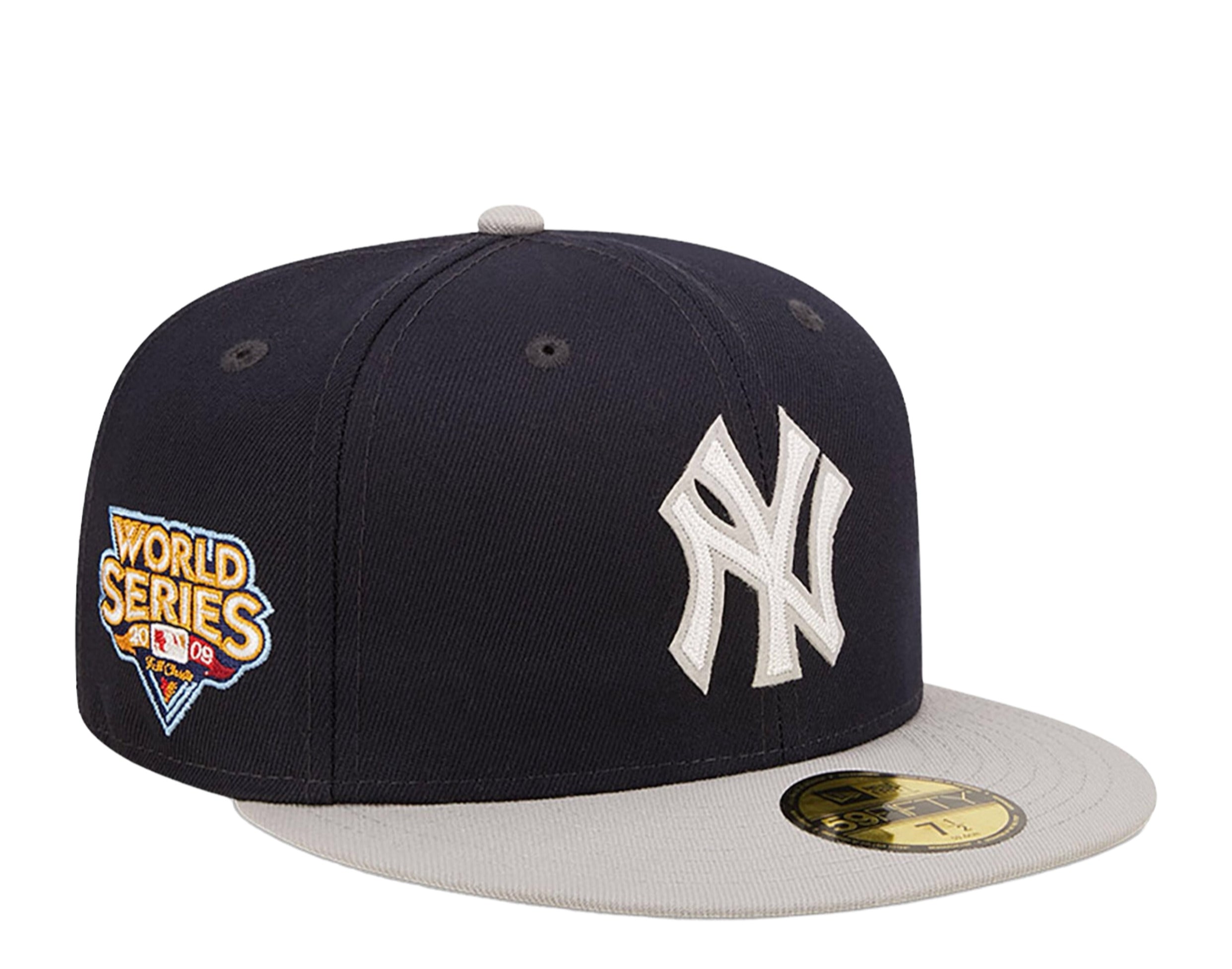 2735 New Era New York Yankees Letterman 59FIFTY Fitted Cap 60296432   Navy Grey