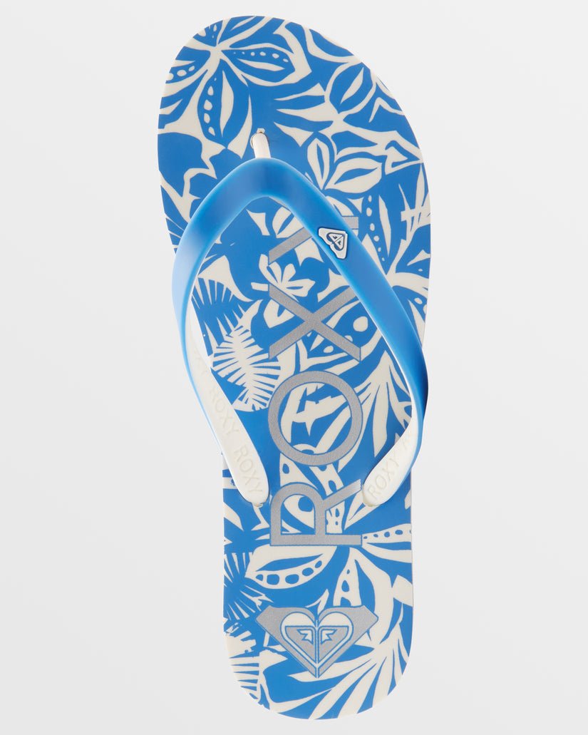 ROXY WOMENS Roxy "Tahiti" Women's Flip Flops   Blue Jay White