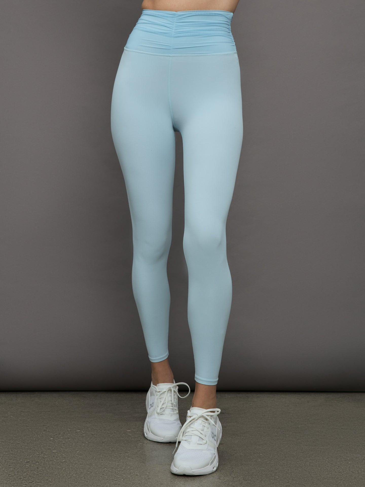 CARBON38 Ruched Mesh Legging in Melt   Sky Blue