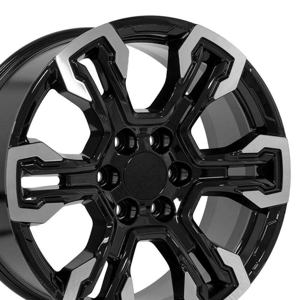 OE WHEELS 20" Replica CV65 fits Chevrolet Silverado 20x9 Gloss Black