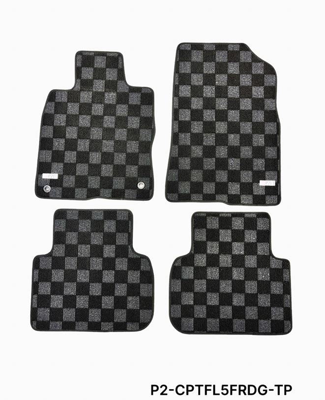 P2M (PHASE 2 MOTORTREND) Phase 2 Motortrend (P2M) Checkered Carpet Race Floor Mats   Honda Civic Type R FL5 (2023+)
