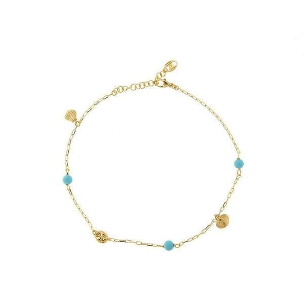 RUE DES MILLE Cavigliera Charms Conchiglie Turchese