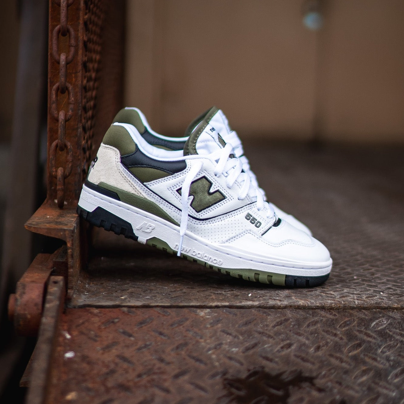 Mens New Balance 550 (White Olive)   BB550DOB