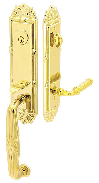 EMTEK Solid Brass Regency Style Mortise Entryway Set