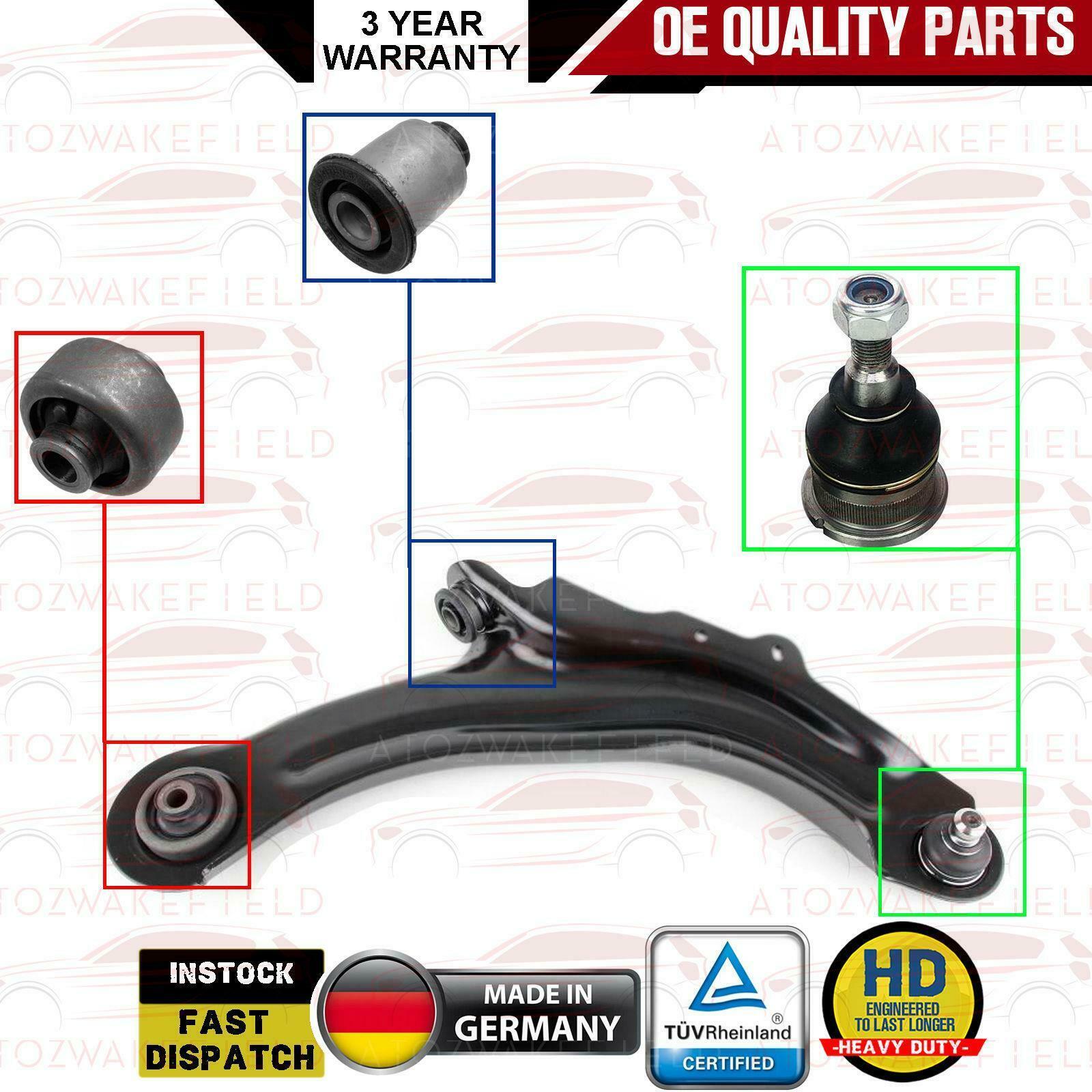 PCS FOR RENAULT MEGANE SPORT RS 225 R26 R26R CUP TROPHY ARM BALL JOINT BUSHES NEW